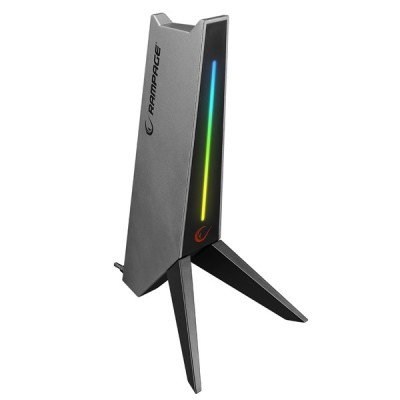 Rampage RM-H20 Gri RGB Işıklı 2*Usb Port Gaming Kulaklık Stand