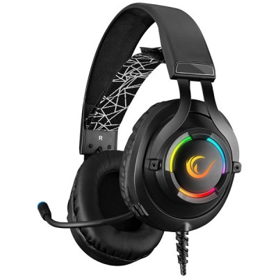 Rampage RM-K18 DOUBLE Siyah Usb 7.1 RGB Ledli Gaming Oyuncu Mikrofonlu Kulaklık