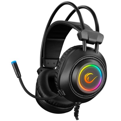 Rampage RM-K19 RAGING PLUS Siyah USB 7.1 Surround RGB Ledli Gaming Oyuncu Mikrofonlu Kulaklık