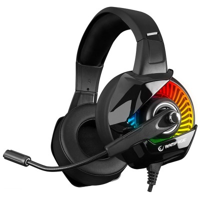 Rampage RM-K66 TYPHOON Siyah USB 7.1 Version RGB Ledli Gaming Oyuncu Mikrofonlu Kulaklık