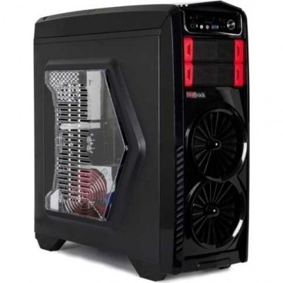 Redrock G903br Game Psu'suz 1X12cm Fan Mıdı Tower Pencereli 1Xusb2.0/1Xusb3.0 1Xaudıo Siyah Kırmızı Kasa