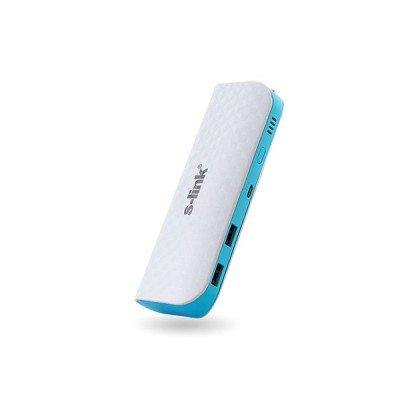 S-link IP-8044 8000mAh 1A/2.1A 2*Usb Beyaz/Mavi Taşınabilir Pil Şarj Cihazı