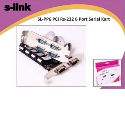 S-LINK SL-PP6 PCI 6port Serial (RS232) Çevirici Kart