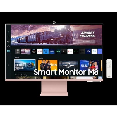 SAMSUNG 31.5" LS32CM80PUUXUF 4MS 60HZ HDMI KABLOSUZ SMART MONİTÖR 3840X2160 PEMBE