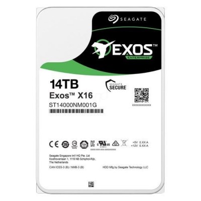 SEAGATE 14TB EXOS X16 256MB 7200RPM SATA-3 NAS VE GÜVENLİK DİSKİ