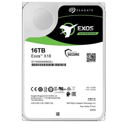 SEAGATE 3.5" 16TB EXOS ST16000NM000J 7200 RPM 256MB SATA-3 NAS ve Güvenlik Diski