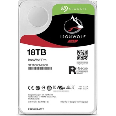 SEAGATE 3.5" 18TB IRONWOLF PRO ST18000NE000 7200 RPM 256MB SATA-3 NAS Diski