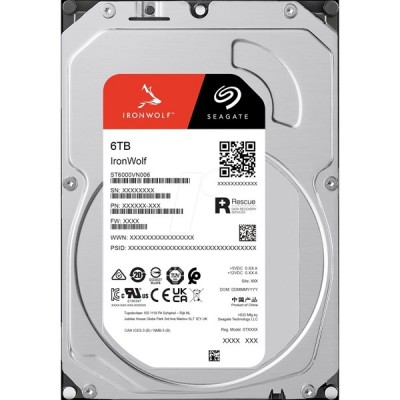 SEAGATE 3.5" 6TB IRONWOLF ST6000VN006 5900 RPM 256MB SATA-3 NAS Diski