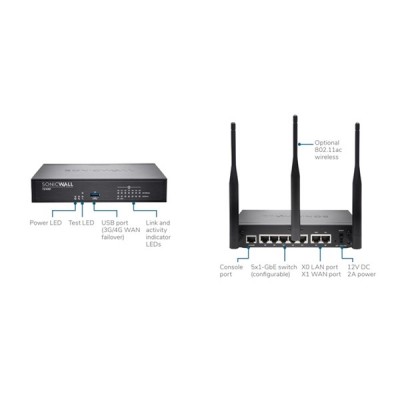 SONICWALL TZ400 01-SSC-0213 Adv Gateway Sec 5651Log. 2yıl Lisans 7x1GbE, 1 USB, 1 Console UTM Firewall