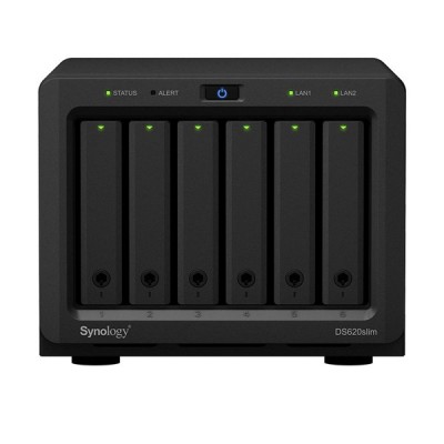 SYNOLOGY DS620 SLIM CELERON DC- 2 GB RAM- 6-diskli Nas Server (Disksiz) (Sadece 2.5 diskler için)