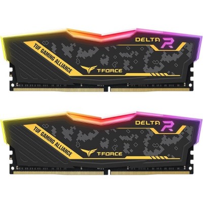 TEAM 16GB (2X 8GB) DDR4 3200MHZ CL16 RGB PC RAM T-FORCE TUF GAMING ALLIANCE TF9D416G3200HC16FDC01