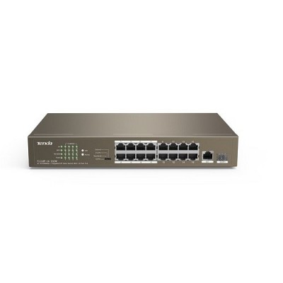 TENDA 16port 150w FULL PoE TEF1118P-16-150W 10/100 1X SFP Yönetilemez Switch