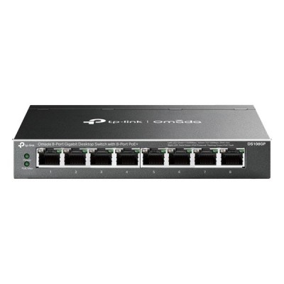 TP-LINK 8port DS108GP GIGABIT 64W FULL POE YÖNETİLEMEZ SWITCH