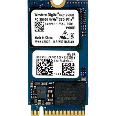 WD 256GB SN530 SDBPMPZ-256-1001 2400- 950MB/s M2 NVME PCIe NVMe Gen3 (2242 FACTOR)