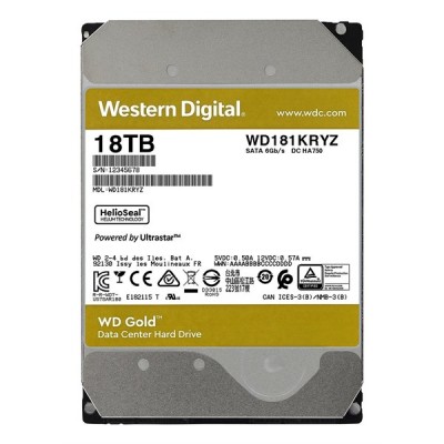 WD 3.5'' 18TB GOLD WD181KRYZ 7200RPM 512MB CACHE SATA-3 DİSK