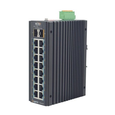 WI-TEK 16port 240w FULL PoE WI-SP3018F 16GE GIGABIT 2X SFP Yönetilemez Endüstriyel Switch