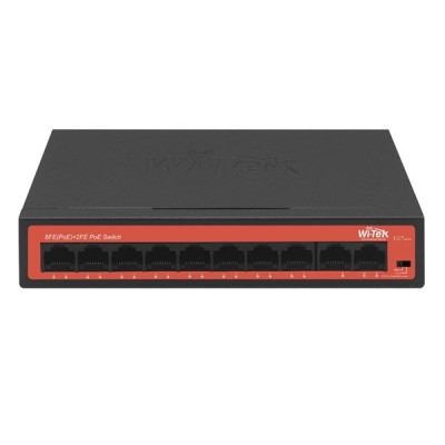 WI-TEK 8port 65w FULL PoE WI-PS210H 10/100 Yönetilemez Switch Watchdog Özellikli